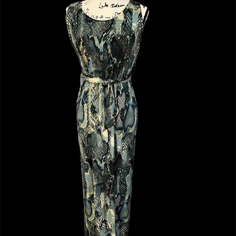 Marisa Kenson Snakeskin print cut out  maxi dress NWT $115